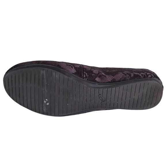 EASY SPIRIT e360 Ballet Flats Shoes Women's 7M Black Lace Non Slip Cushioned - Picture 12 of 12